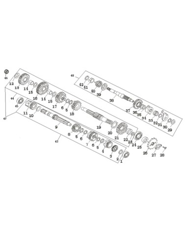 Collar Idle  Starter Gear and washer
