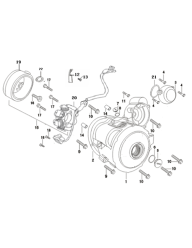 LeftCRANKCASE COVER125cc adventure