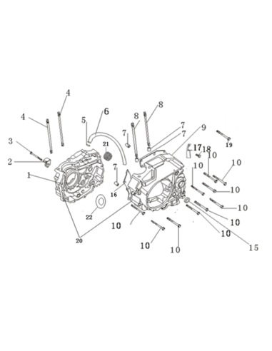 Gasket crankcase 125cc adventure
