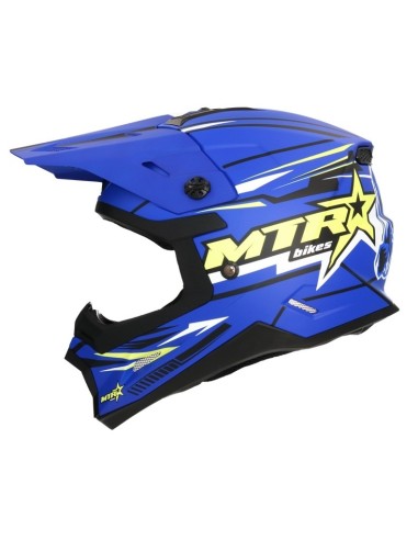 Shiro MTR MX-308 Blue Helmet