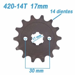 Piñon Salida 420-14T 17mm