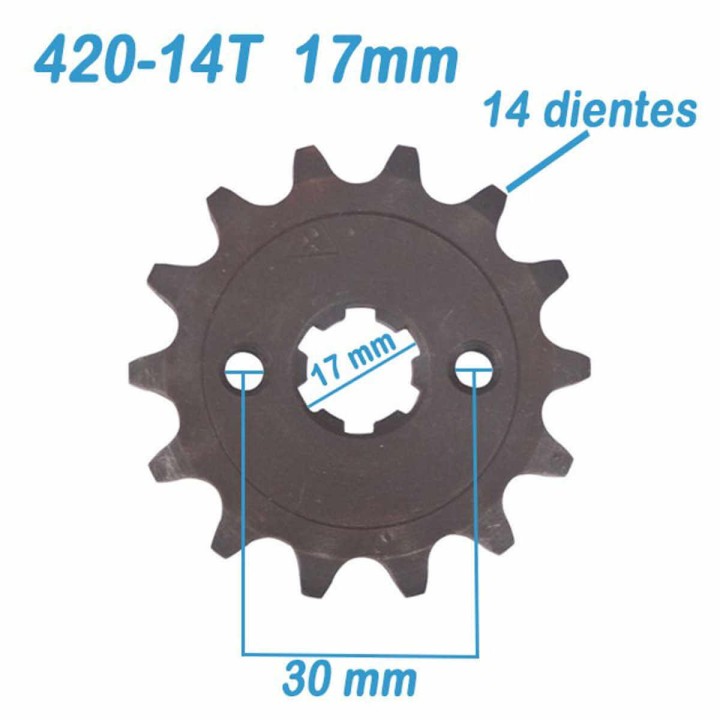 Piñon Salida 420-14T 17mm