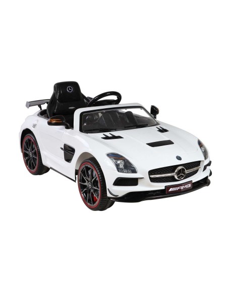 Coche electrico MERCEDES SLS deportivo blanco