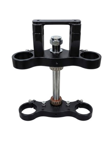 Triple clamps assy 165mm CNC BLACK