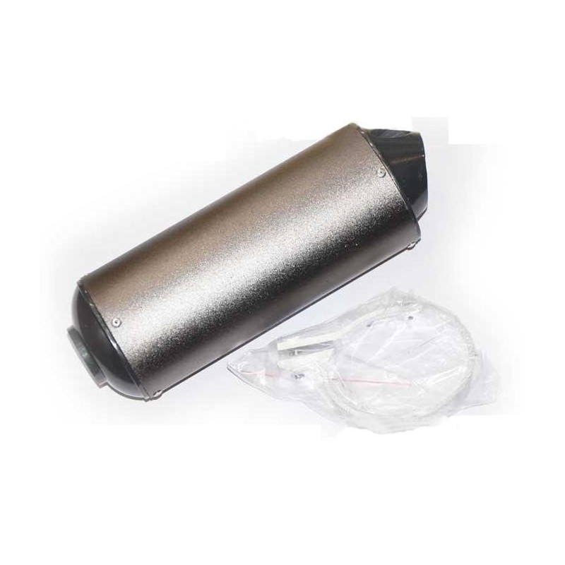 Silencioso oval titanio