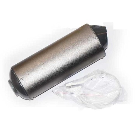 Silencioso oval titanio