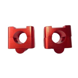 Adaptador manillar 28 cnc rojo