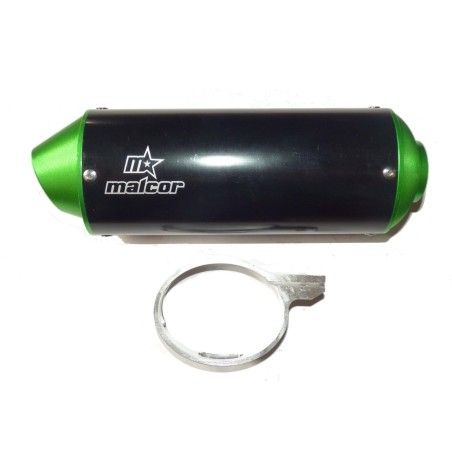 Silencioso pit bike cnc cola verde