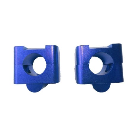 Adaptador manillar 28 cnc azul
