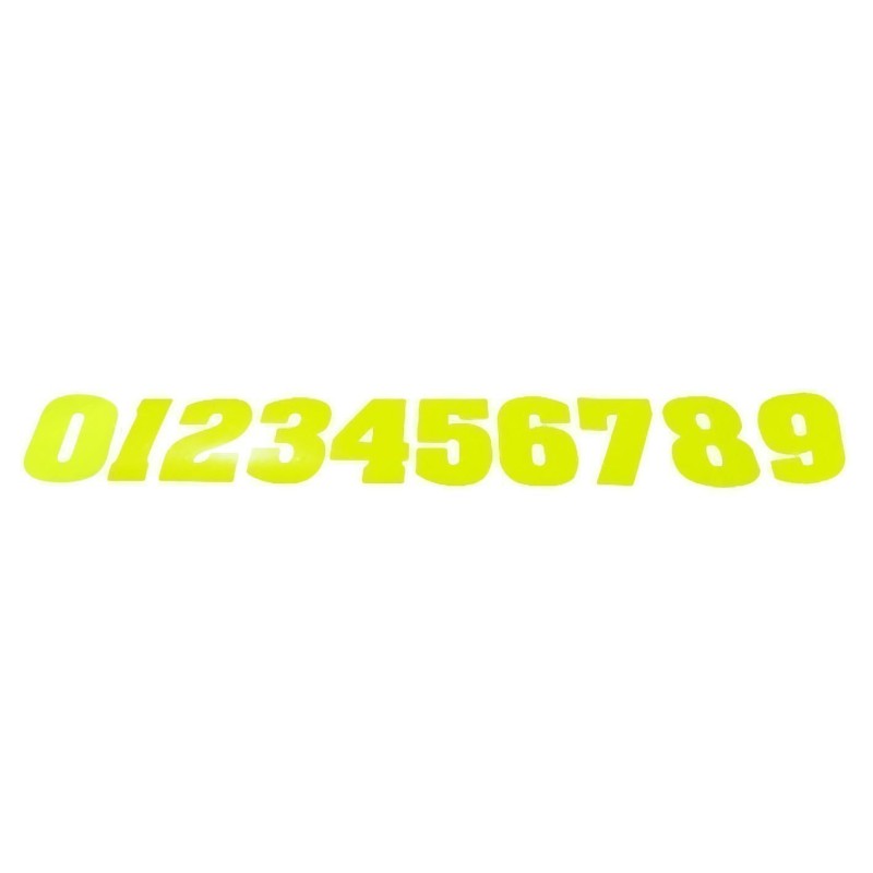 Numeros decorativos fluor para dorsales