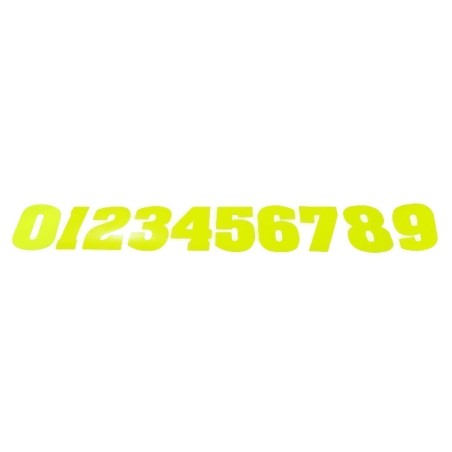 Numeros decorativos fluor para dorsales