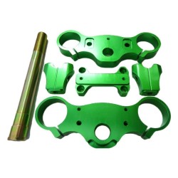 Tijas completas de 165mm en cnc color verde