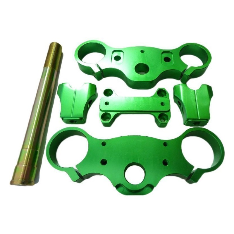 Tijas completas de 165mm en cnc color verde