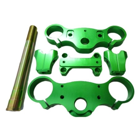 Tijas completas de 165mm en cnc color verde