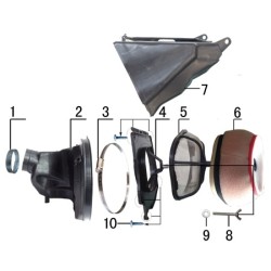 Caja de filtro de aire completa MTR xzf 250/450cc