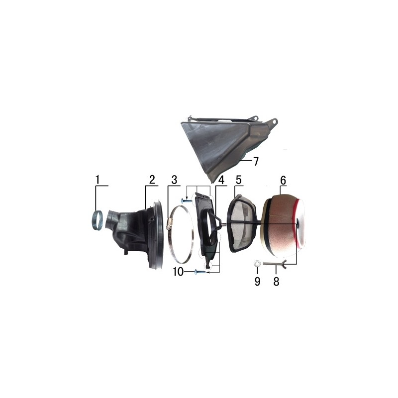 Caja de filtro de aire completa MTR xzf 250/450cc