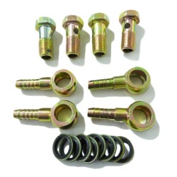 Juego racores y tornillos M12 para doble radiador MTR