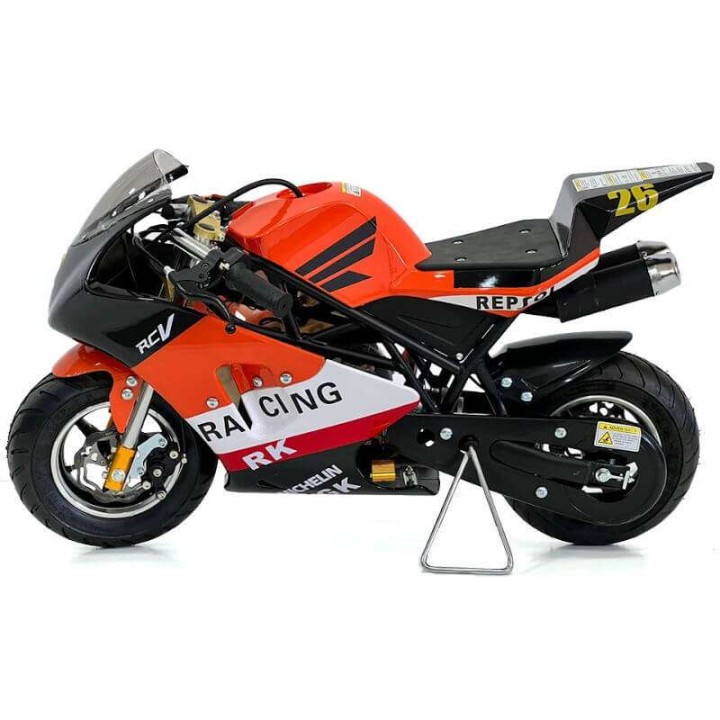 miniMoto pocketBike GP3 Roan 49cc piezas mejoradas