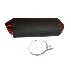 Silencioso oval 32mm rojo