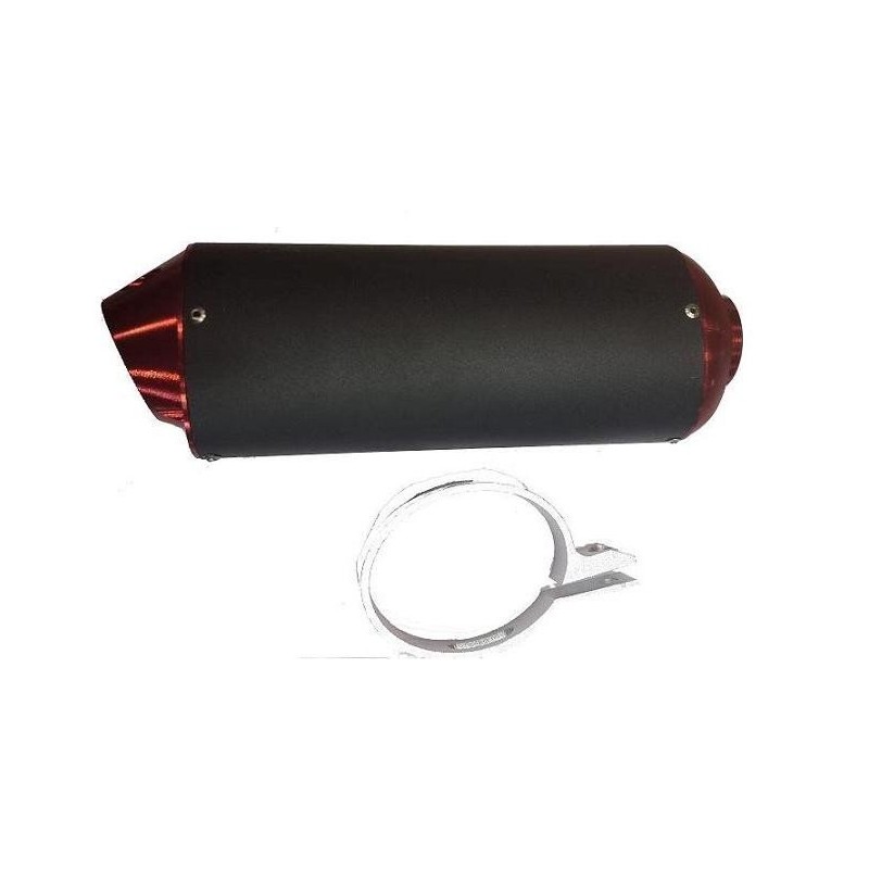 Silencioso oval 32mm rojo