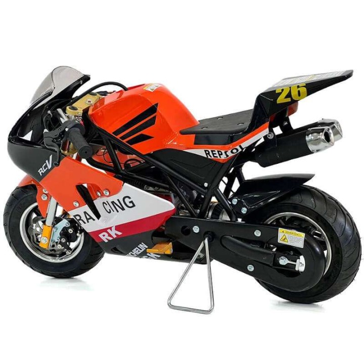 miniMoto pocketBike GP3 Roan 49cc piezas mejoradas