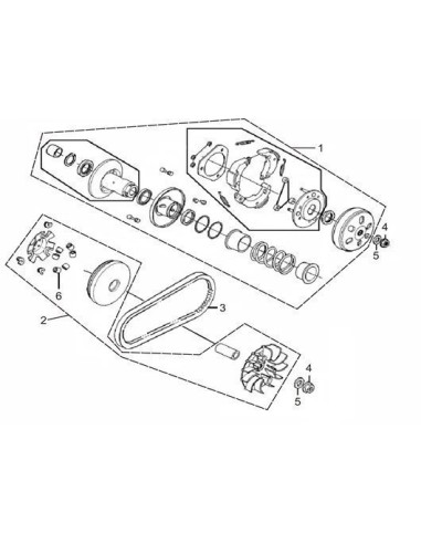 Driving belt scooter 125cc