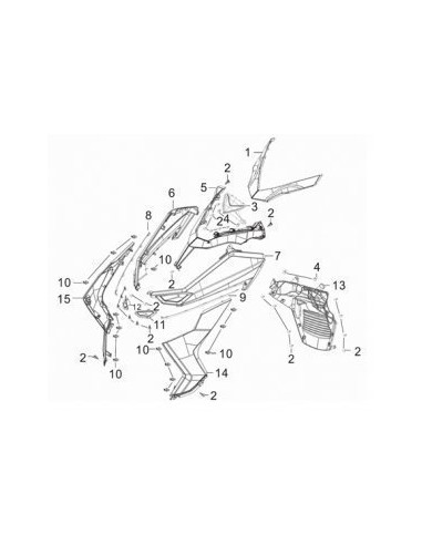Tapa Frontal Cupula MCT Azul