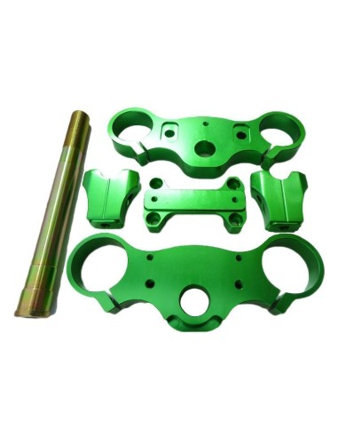 Triple clamps assy 170mm CNC GREEN