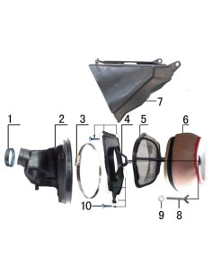 Caja de filtro de aire completa 250/450cc