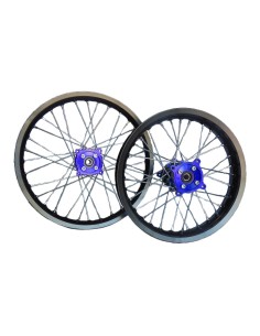 Alloy wheel cnc hubs blue
