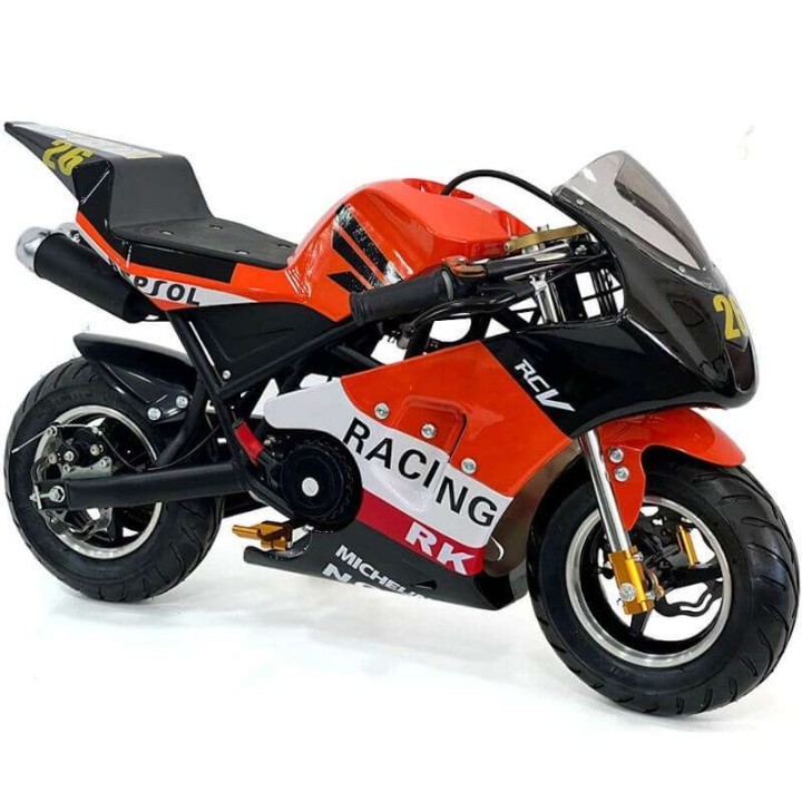 miniMoto pocketBike GP3 Roan 49cc piezas mejoradas