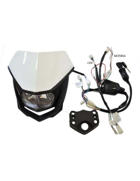 Front light number plate dirt bike