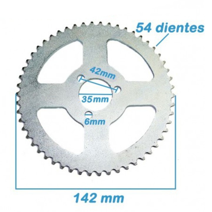 Plato de arrastre o transmision de miniMoto o miniCross o miniQuad