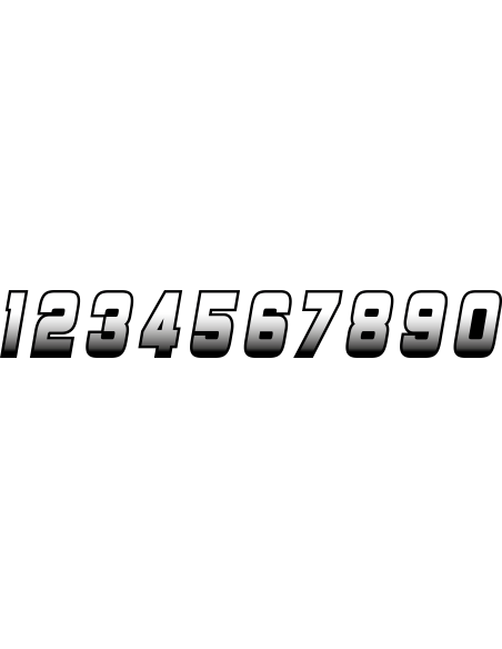 Number decorative for motorcycles