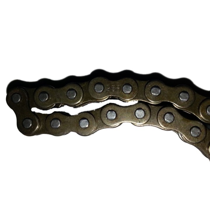 Cadena minimoto 25H de 144 pasos o eslabones, para pocketbike