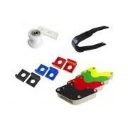 Accesorios para transmision de pit bikes, guia cadenas y mas.